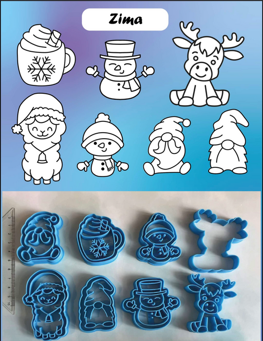 Cortadores de Galletas Navidad 3D con Ojos y Detalles Únicos 👀🎄