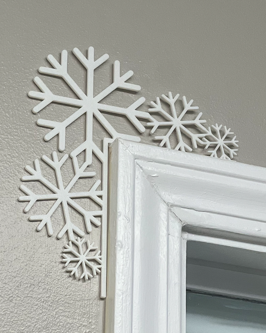Copos de Nieve 3D para Marcos de Puerta 🌨️🚪