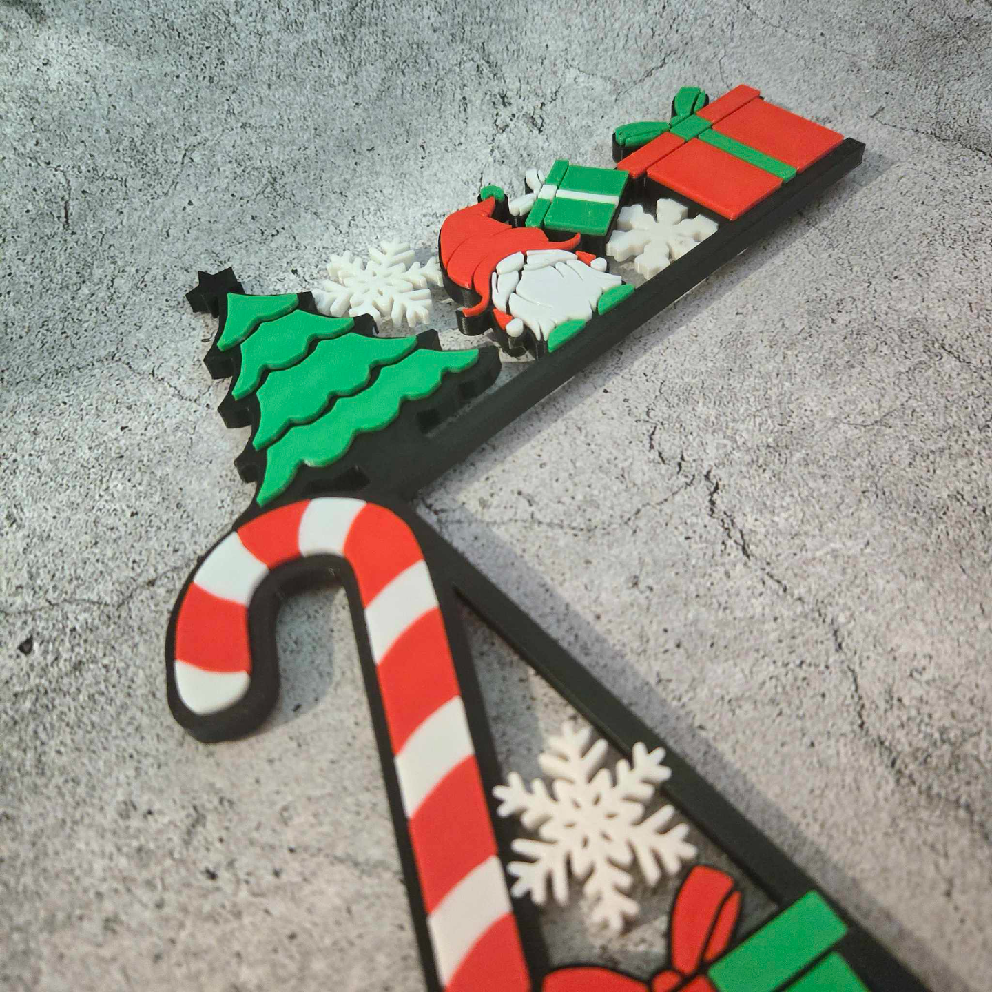 Gnomo Navideño 3D para Marco de Puerta y Esquina 🚪🎁