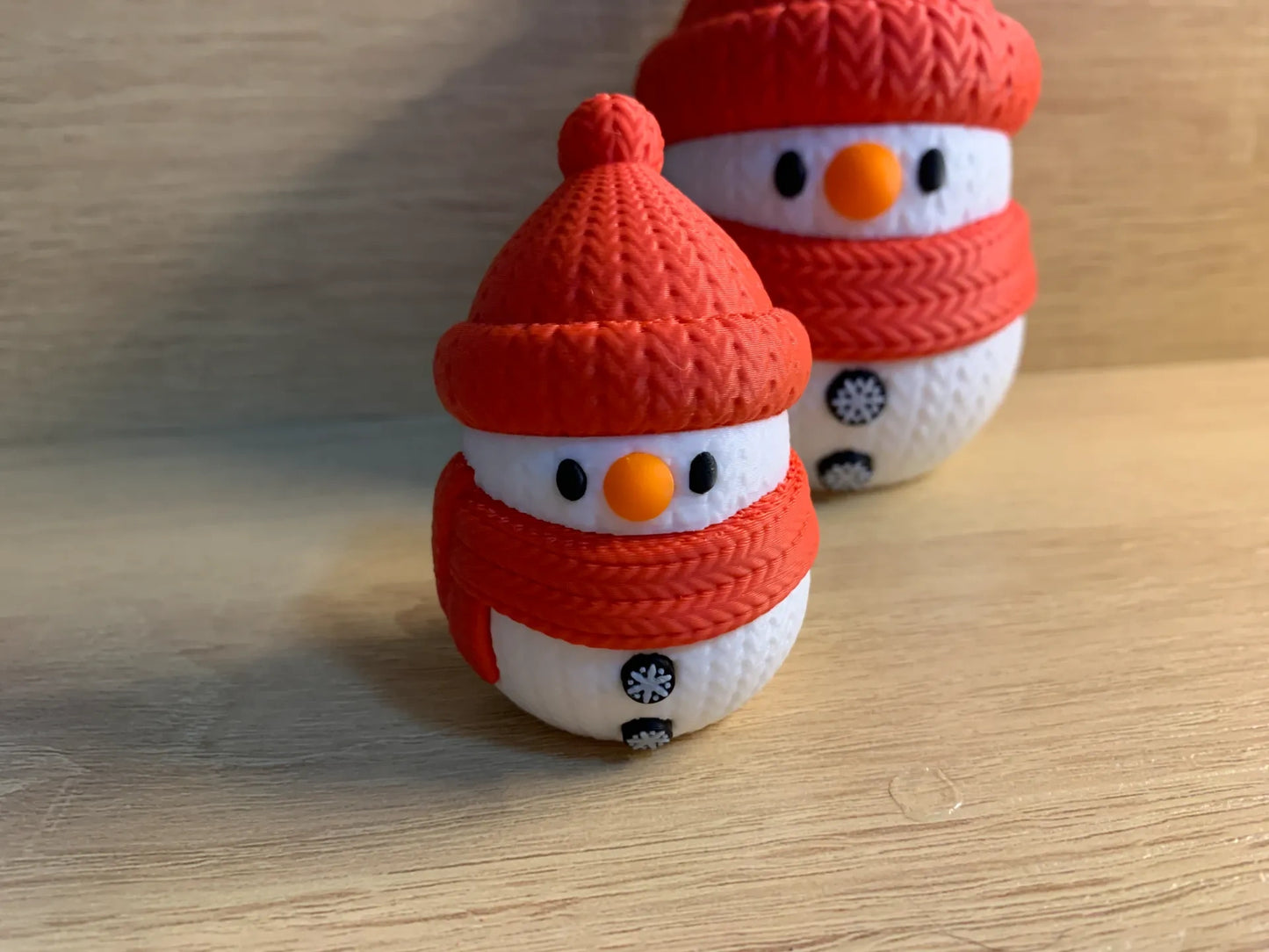 ☃️ Muñecos de Nieve 3D con Textura Tejida | ¡El Adorno más Tierno! 🧶