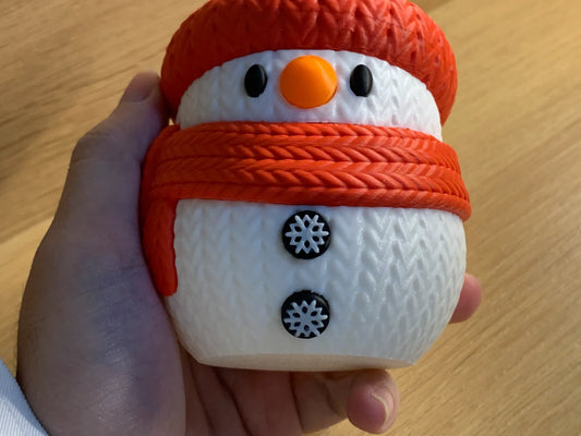 ☃️ Muñecos de Nieve 3D con Textura Tejida | ¡El Adorno más Tierno! 🧶