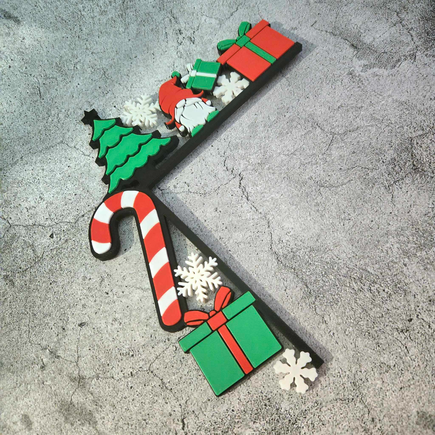 Gnomo Navideño 3D para Marco de Puerta y Esquina 🚪🎁
