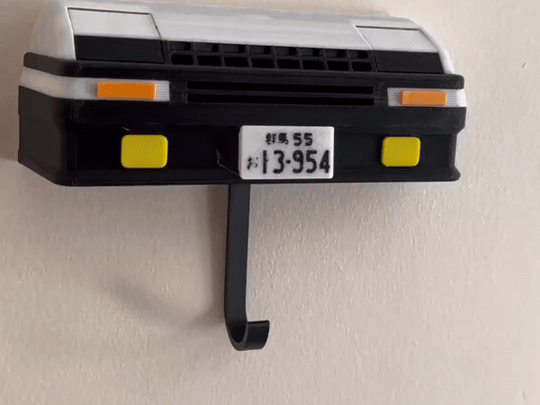 Gancho de pared modelo coche Toyota AE86